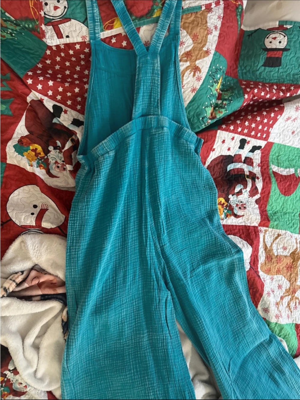Zenana Outfitters Teal Wide-Leg Jumpsuit - Picture 4 of 5